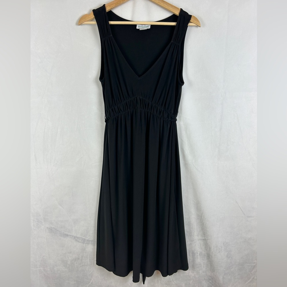 MOTHERHOOD MATERNITY Black JErsey Stretch Sleeveless Midi Dress Size‎ Med